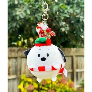 Peanuts Snoopy Christmas Winter Holiday Plush Keychain Bag Purse Charm
